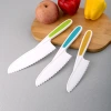 Children's knife set, hand-safe chopping board knife, early education children's plastic fruit knife set, toy wooden knife details Picture